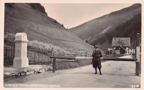 Postkarte grenzstein am - postkarte,