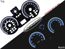 LETRONIX Plasma Tacho Tachoscheiben EL-Dash Opel Astra H Zafira B 0-260Km/h #