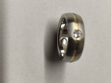 Edelstahlring Gr. 17 mit Stein