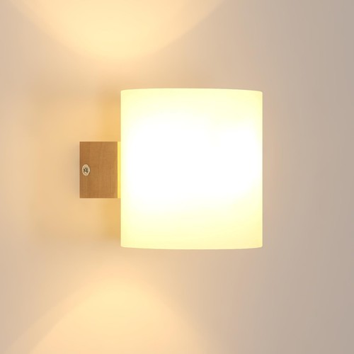 Wandleuchte holz glas - wandleuchte, e27