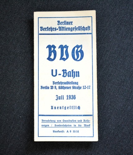Rarität original bvg bahn - original, u-bahn