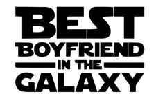 Best Boyfriend in the Galaxy Aufkleber Sticker KFZ Auto