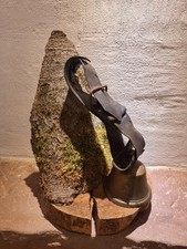 Antike Kuhglocke Hofglocke  IHS 14 mit Lederband Bronze Guss