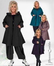 Lagenlook boucle jacke mantel - lagenlook,