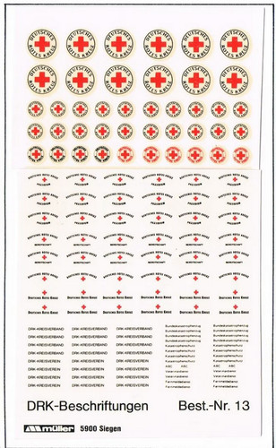 Decals deutsches rotes - 1:87,