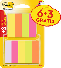 Post-it Haftstreifen Page Marker Promotion 6 x 100 + 3 x 100 gratis neonfarben 