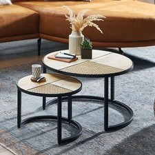 FineBuy Couchtisch Massivholz
