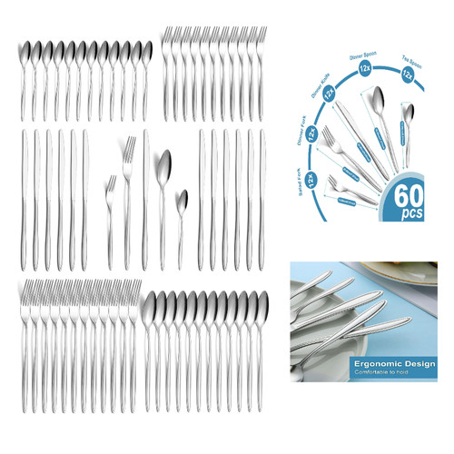 Stück silberbesteck set 12 - stück,