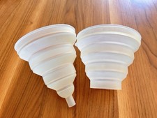 Set aus 2 faltbaren Silikontrichtern - kleine und große Öffnung