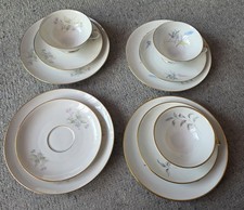 Kaffee Geschirr Alt, 4 Teilig, mit Goldrand Fürstenberg Germany Porzellan