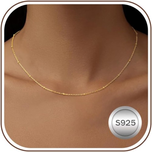 Halskette 925 silber 14k gold - 925,