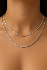 Massive Echt 925 Sterling Silber Schlangenkette 1-3mm Frauen Männer Kinder
