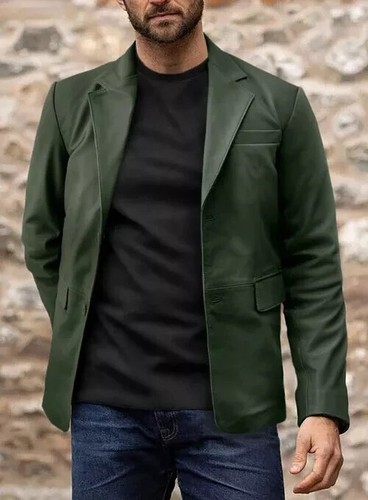 Herren leder blazer mantel - herren,