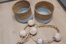 Deko-Set maritim 2x Blumenkorb Pflanzkorb Deko Bojen XXL Top Übertopf