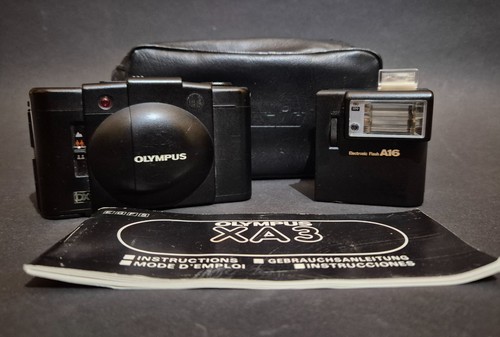 Olympus xa3 mit a16 blitz - a16, und