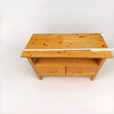 Lowboard TV-Schrank Massiv Kiefer Braun 100x48x60 cm Aufgebaut Natur-Holz