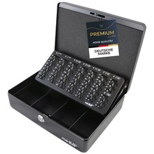 HMF Geldkassette Euro-Münzzählbrett, 30 x 24 x 9 cm Schwarz, 2. Wahl ID: KDL