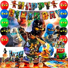 LEGO Ninjago Party Set Geschirr Deko Kindergeburtstag Ninja Kinder Geburtstag