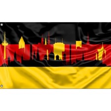 Flagge von berlin skyline - flagge,