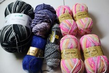 1kg Wollpaket verschiedene Materialien Wolle Wollreste siehe Bild Top Zustand