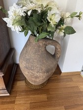 Grosse, rustikale, schwere Vase Krug Amphore Henkelvase Deko Wohnung Handarbeit