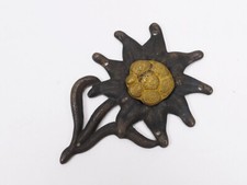 Wehrmacht Edelweiss Mützenabzeichen Metall mehrteilig Feldmütze Bergmütze