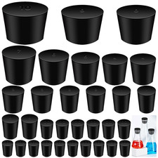 32Pcs Vollgummistopfen 13 Assorted Sizes 000#-10# Tapered Lab Seal Gummistopfen 