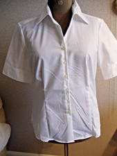 Harry Kroll- Bluse Gr.40-42 -weiß  - Kurzarm - Top!