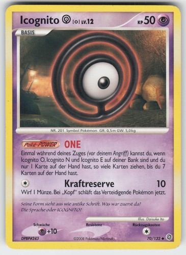 Pokémon icognito 132 - 70/132, de