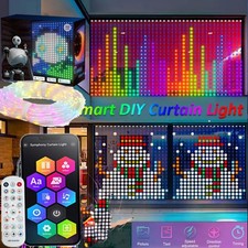 LED Smart Lichtvorhang App Fernbedienung USB RGB Fee Schnur DIY Text Girlande 5V