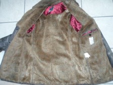 ARMANI Herren Leder / U-Boot / Kutscher Jacke Barnstormers Kunstpelz Größe M 50