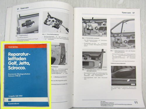 Reparaturleitfaden scirocco - reparaturleitfaden, vw
