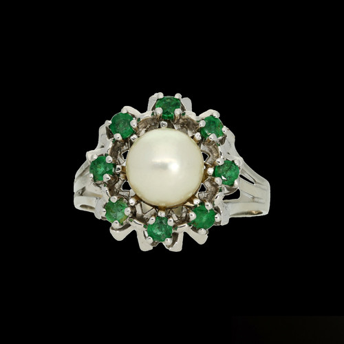 Eleganter 585 weißgold ring - 585,