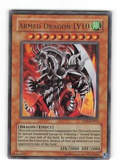 Yugioh BEWAFFNETER DRACHE LV10 , dp2-en013 Ultra Rare englisch Played 