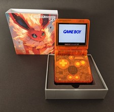 🔥 Nintendo GBA SP – Pokémon Flamara Edition – IPS V3 Display – Custom Mod ✨