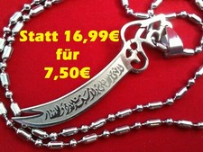 Zülfikar Alevitische Edelstahlkette Islam Hz.Ali Silber