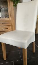 Stühle 8x, Hochlehner, Kunstleder,  weiss/beige, Wohn-, Esszimmer