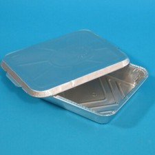 500 Alu Menüschalen Assietten 227x177mm eckig inkl. Deckel versch. Varianten