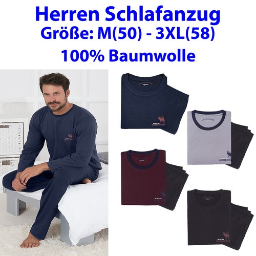 Herren nachtwäsche pyjama - herren,
