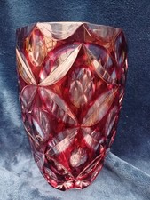 XL Gals Vase Rot Bleikristall