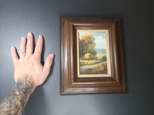 Signiertes landschaftsgemälde - signiertes,