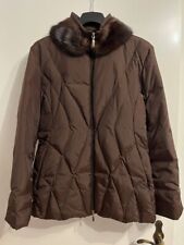 Daunenjacke von Madeleine mit passender Naturpelzkragen, Größe 40-42, braun