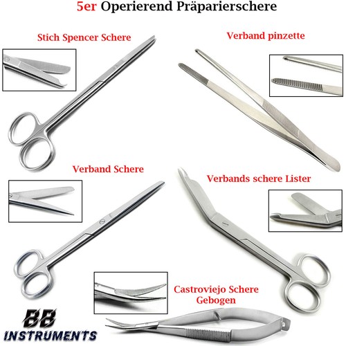 5er set chirurgische scheren - chirurgische,