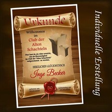 Urkunde " Club der alten