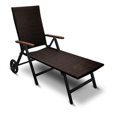 Aluminium polyrattan rollliege - aluminium,