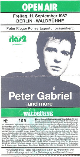 Peter gabriel in - ,