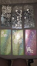 Glitzer Sticker Konturensticker Sticker  6 Bögen Metallic 