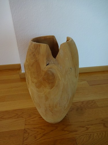 Vase aus holz höhe - höhe, 36cm