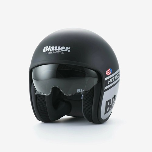Motorradhelm jet blauer pilot - jet,