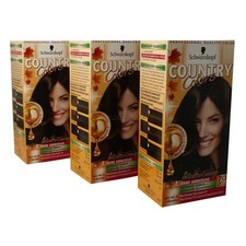 3 x Schwarzkopf Country Colors Intensivtönung 70 Brazil Dunkelbraun